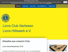 Tablet Screenshot of lions-illertissen.de